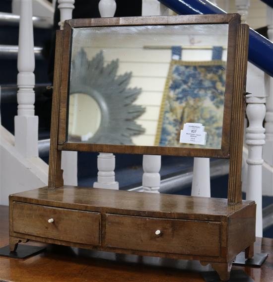 A Regency mahogany toilet mirror, W.1ft 6in.